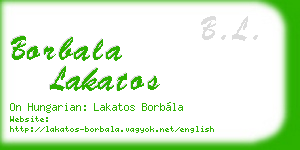borbala lakatos business card
